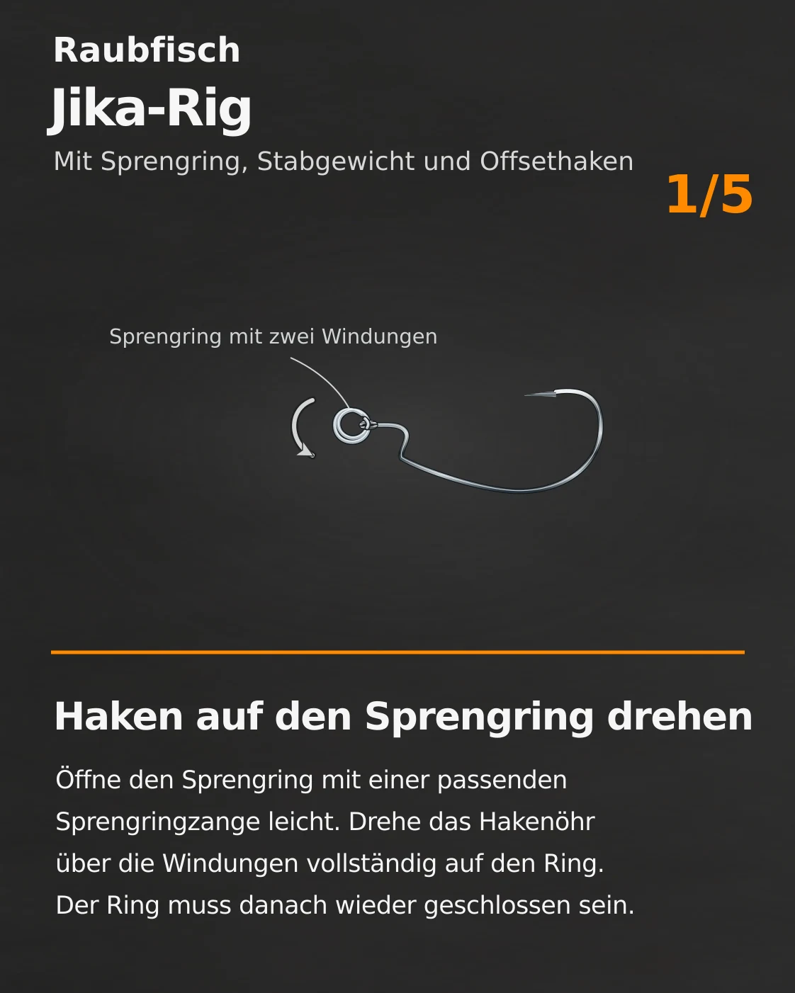 Jika-Rig: Originalanleitung Schritt 1 von 5 mit Beschriftung